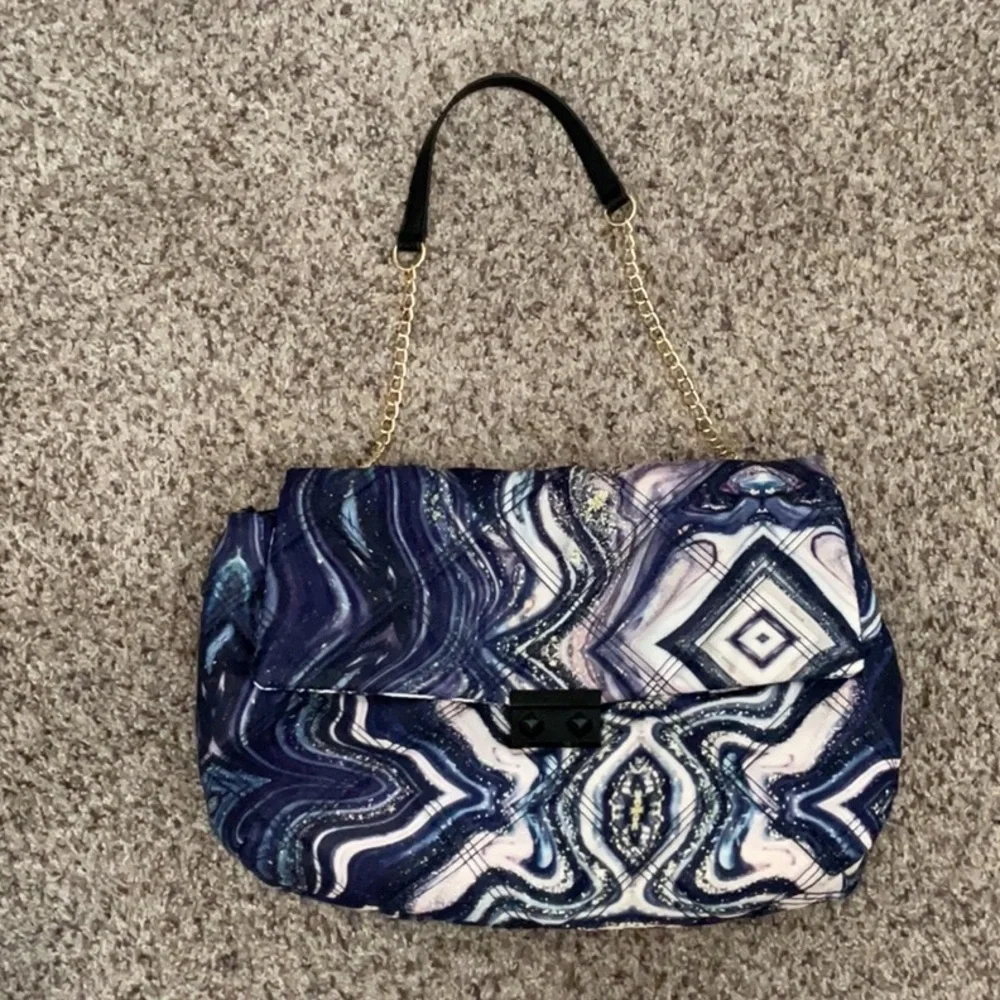 Betsy Johnson Brand Elegant Multicolor Quilted Shoulder Bag